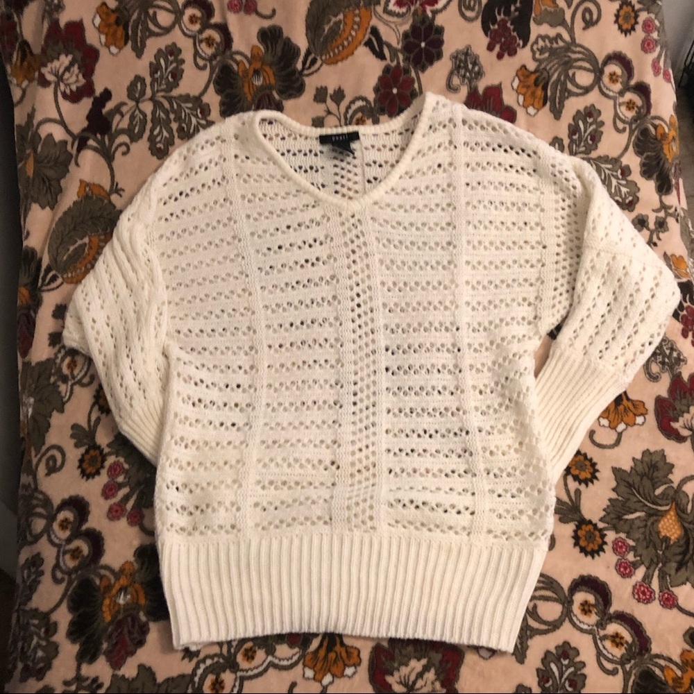 Cute see through cream sweater from Alloy catalog